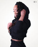 Diamond girl hooded sweater skirt set