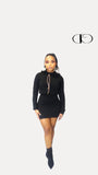 Diamond girl hooded sweater skirt set