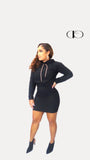 Diamond girl hooded sweater skirt set